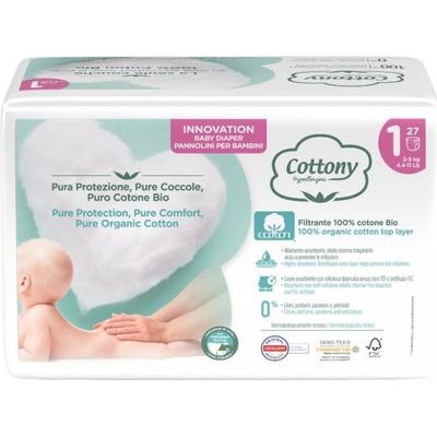 Cottonybio bavlněné newborn v.1 2-5 kg 27 ks