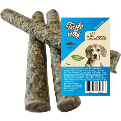 NATURECA Sušená treska rolky 10 ks 14 cm