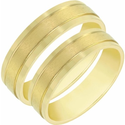 Eppi Ploché snubní prsteny s matným a lesklým povrchem Apricote RW40238