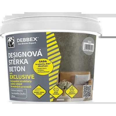 Designová stierka Beton Exclusive šedá 5kg sada