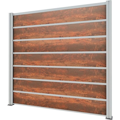 Plotové dielce Guttafence Premium Laminát, biela / hnedá