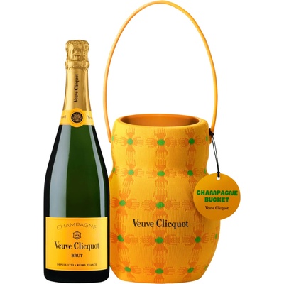 Veuve Clicquot Brut Yellow Label chladiace vedierko 12,5% 0,75 l (darčekové balenie)