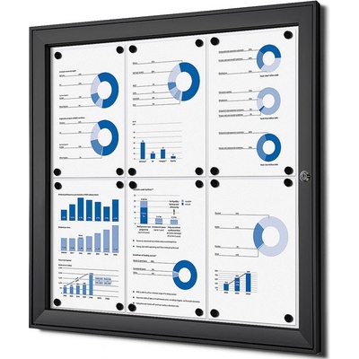 Jansen Display Vnitřní uzamykatelná vitrína í 6xA4 741 x 696 mm