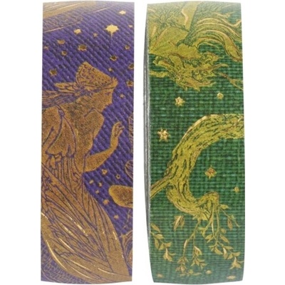 Paperblanks Olive Fairy/Violet Fairy Pack of 2 Rolls of Washi Tape