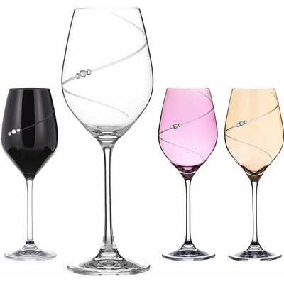 Diamante Súprava farebných pohárov na biele víno Silhoutte City Selection 4 x 360 ml