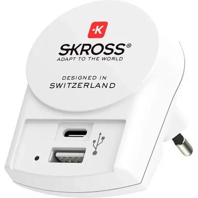 SKROSS Адаптер-зарядно SKROSS Euro USB Charger 1.302423, USB-А, USB-C (SKROSS-1302423)