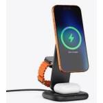Satechi 3-in-1 Foldable Qi2 25W Wireless Charging Stand -Type A, G, C for US, EU, UK - Space Black (ST-Q25F31C-EA)