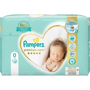 Pampers Premium Care CP, пелени, S0, 30бр.