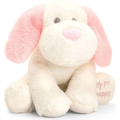 Keel Toys Кученце, Розово, Бебешка играчка, 20 см - Keel Toys