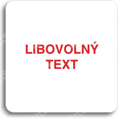 ACCEPT Piktogram libovolný text - bílá tabulka - barevný tisk bez rámečku
