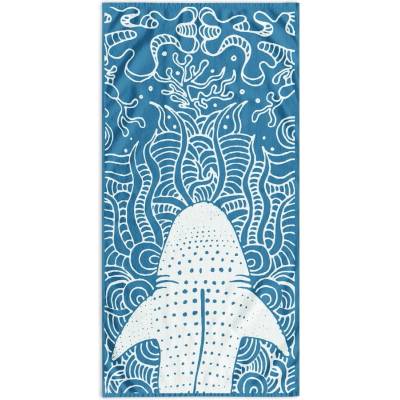 ArtFlhf plážová osuška Shark 90 x 180 cm blue