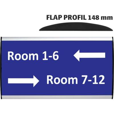 A-Z Reklama CZ Orientační nástěnná tabulka 148 × 300 mm - Flap Profil – kód UDS148NA30