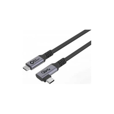 MicroConnect USB-C to USB-C Premium cable 0.25m, 100W, 20Gbps, USB 3.2 Gen 2x2, Angled