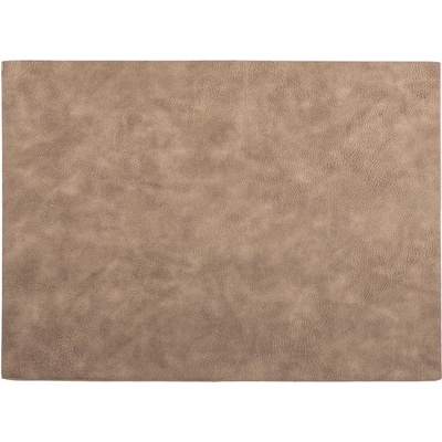 ZicZac Hnědé prostírání z imitace kůže Troja Rectangle 33x45cm