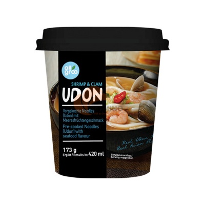 Allgroo instant. udon polévka s mořskými plody v kelímku 173 g