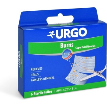 Urgo krytí na popáleniny 5 x 5 cm 6 ks
