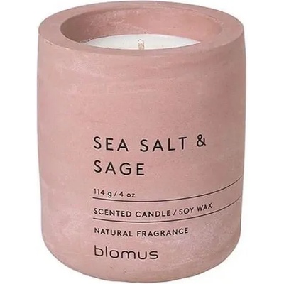 Blomus (Германия) Ароматна свещ BLOMUS FRAGA с аромат Sea Salt & Sage - Ø6.5 х 8 см - цвят тъмнорозов (BLOMUS 65651)
