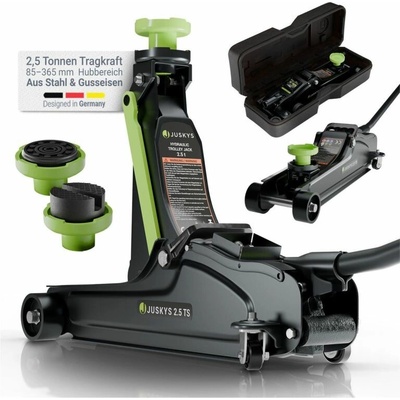 Juskys Pojazdný hydraulický zdvihák 2,5 t s príslušenstvom a boxom