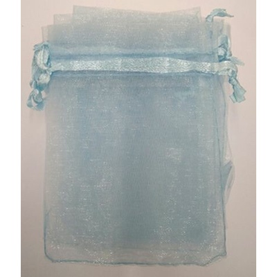 Dárkový sáček organza 7,5x10cm sv. modrá
