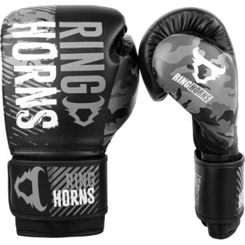 Ringhorns Боксови Ръкавици - Charger Camo - Черно и Сиво / Boxing Gloves - Charger Camo - Black and Grey 12 oz