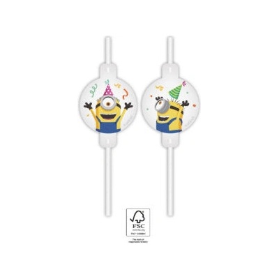 Procos Papierové slamky Mimoni 22 cm 4 ks