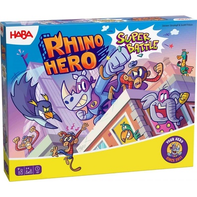 Haba Spoločenská hra pre deti Rhino Hero Super Bitka
