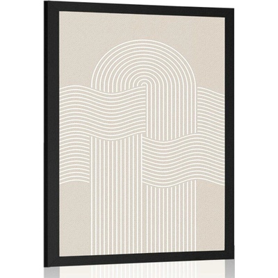 Plakát trendová písková duha Mid-Century - 40x60 no frame