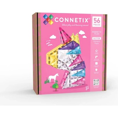 Connetix Jednorožec se třpytkami 56 ks – Zboží Mobilmania
