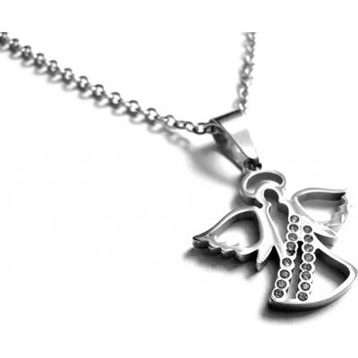 Steel Jewelry Náhrdelník anděl z chirurgické oceli NH141106