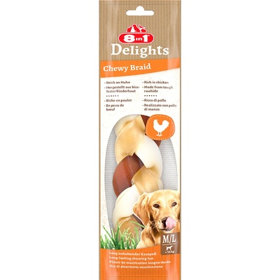 8in1 Delights žvýkací kuřecí cop výhodné 2 x 80 g