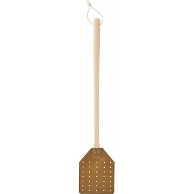 Plácačka na mouchy Ib Laursen s kůží D.49,5 cm - Ib Laursen Plácačka na mouchy Beech Wood, přírodní barva, dřevo, kůže – Sleviste.cz
