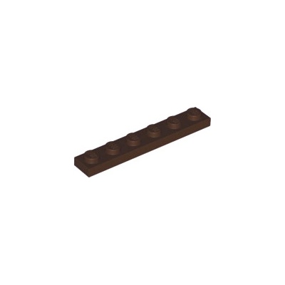 Lego 3666 Dark Brown Plate 1 x 6