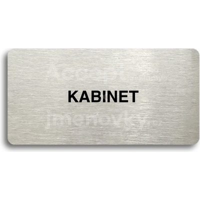ACCEPT Piktogram KABINET - stříbrná tabulka - černý tisk bez rámečku