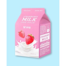 A'Pieu Strawberry Milk One-Pack Rozjasňujúca jahodovo-mliečna maska 21 g
