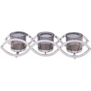 Eurolamp Свещник 33x8x8 см, полирано хромово покритие (EU0758)