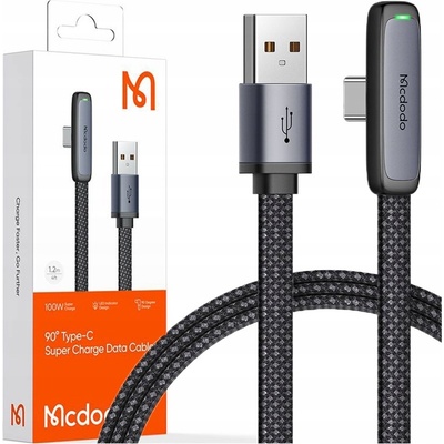 Mcdodo CA-3341 USB na USB-C, 6A, 90 stupňů, 1,8m