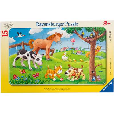 Ravensburger Пъзел Ravensburger от 15 части - Сладки приятели животни (06066)