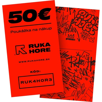 Poukážka Ruka Hore - Darčeková 50€