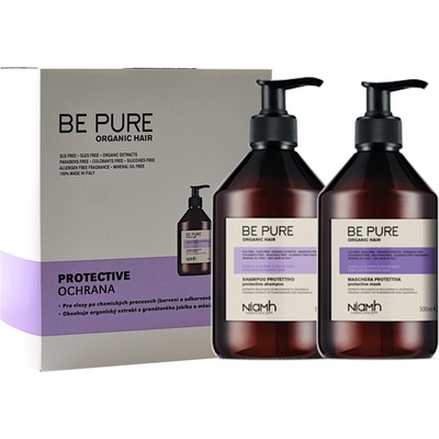 NiaMh Be Pure Protective Shampoo 500 ml + Mask 500 ml darčeková sada