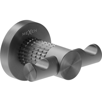 Mexen Triv двойна кука за кърпа, четка в цвят gun gray - 70A33012-66 (70A33012-66)