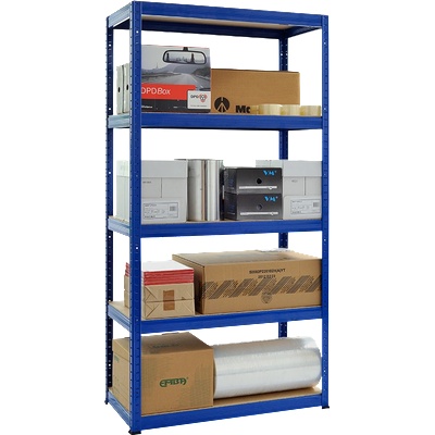 Carmen Метален стелаж STAR 180x90x40 см, до 175 кг на рафт - син