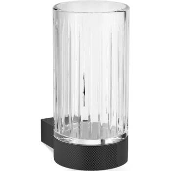 Decor Walther Чаша за четки за зъби Club релефна стенна черен мат (0857563)