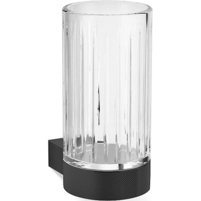 Decor Walther Чаша за четки за зъби Club релефна стенна черен мат (0857563)