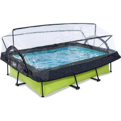 Exit Toys Lime s kartušovou filtráciou a kupolou 220x150x65 cm zelená