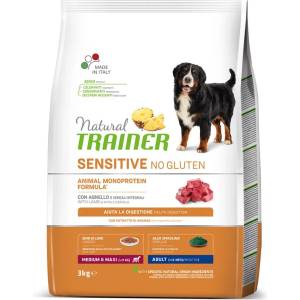 Natural Trainer Natural SENSITIVE Без глутен Възрастни Средни / Макси Агне 3 кг