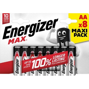 Energizer Батерия, AA молив, 8 бр, ENERGIZER "Max" E301531303 (E301531303)