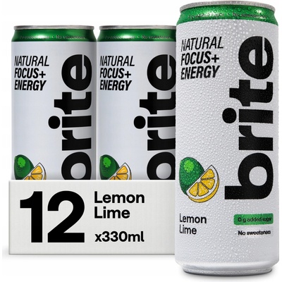 Brite Natural Focus Citrón a Limetka 12 x 330 ml