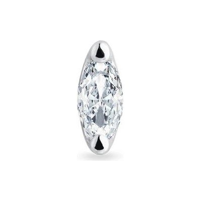 Klenota jedna diamantová marquise v bílém zlatě k0836012s