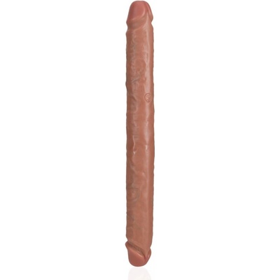 RealRock Oboustranné dildo Straight Slim Double 14″ Tan 35,2 x 3,8 cm