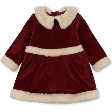 Šaty s dlouhým rukávem vánoční červené Konges Slojd